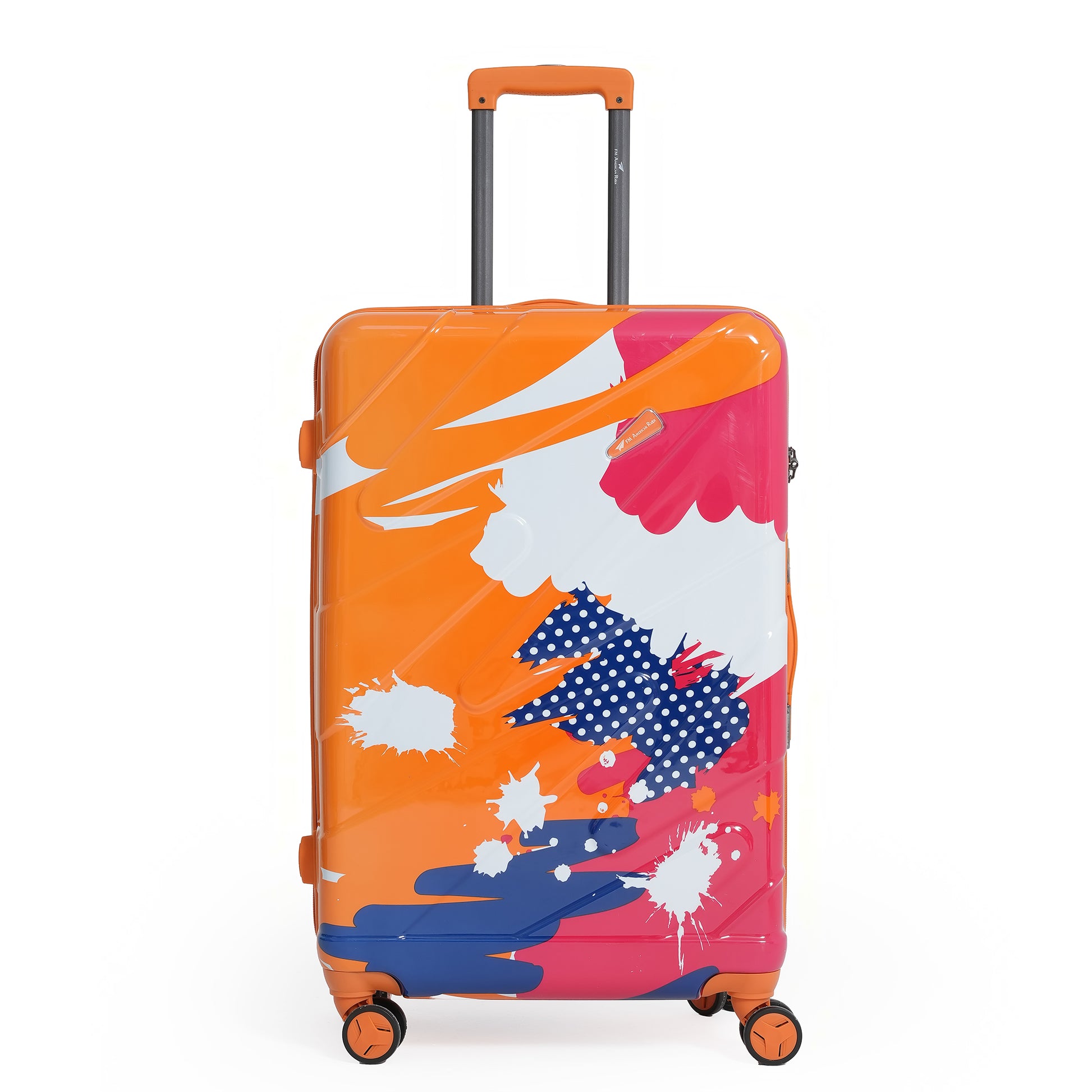 ENVY Orange 3-Piece Trolley Bag Set – Lightweight ABS+PC Hardshell Luggage