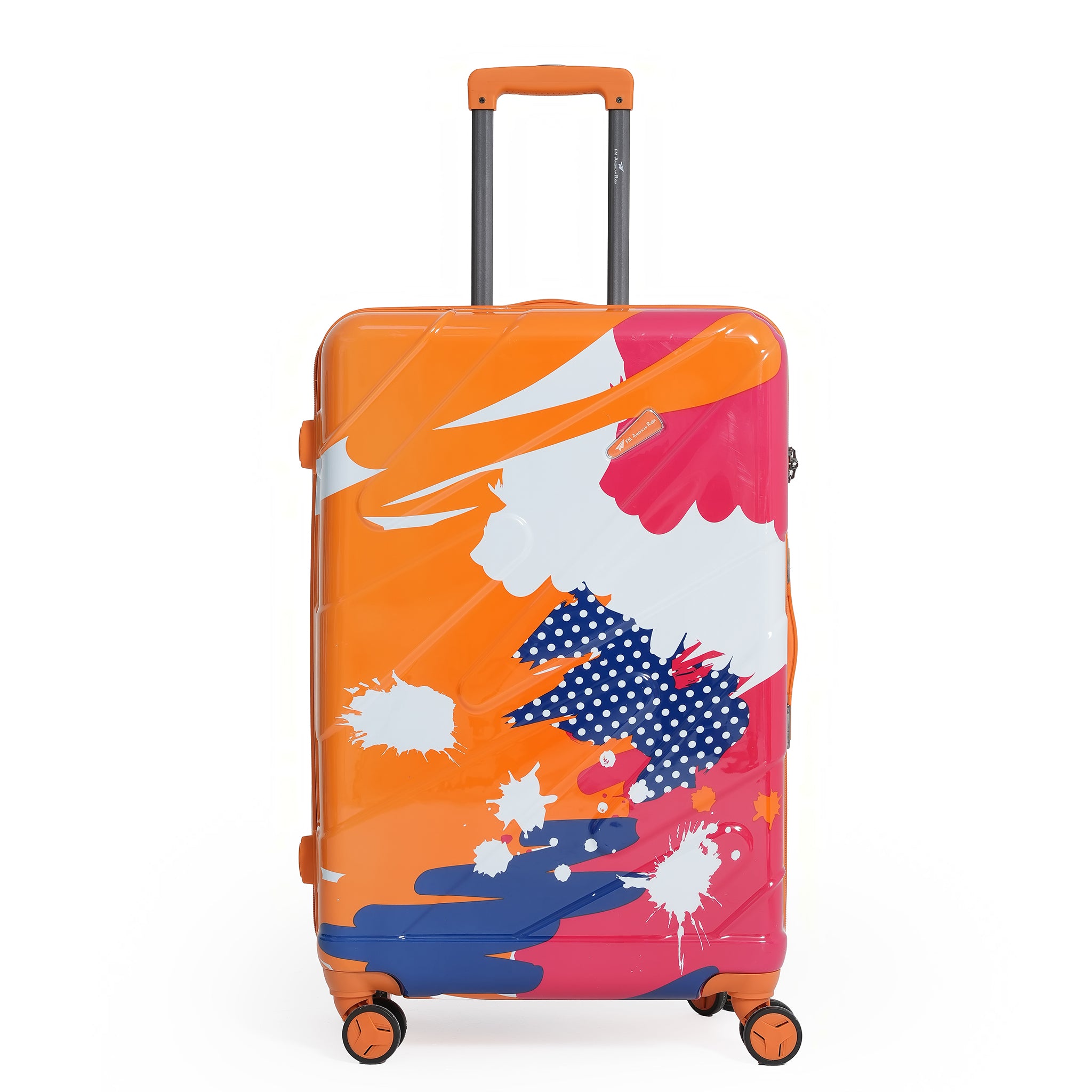 ENVY Orange 3-Piece Trolley Bag Set – Lightweight ABS+PC Hardshell Luggage