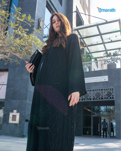 Black Abaya for Women - Stylish Modest Wear with Hand & Stone Work