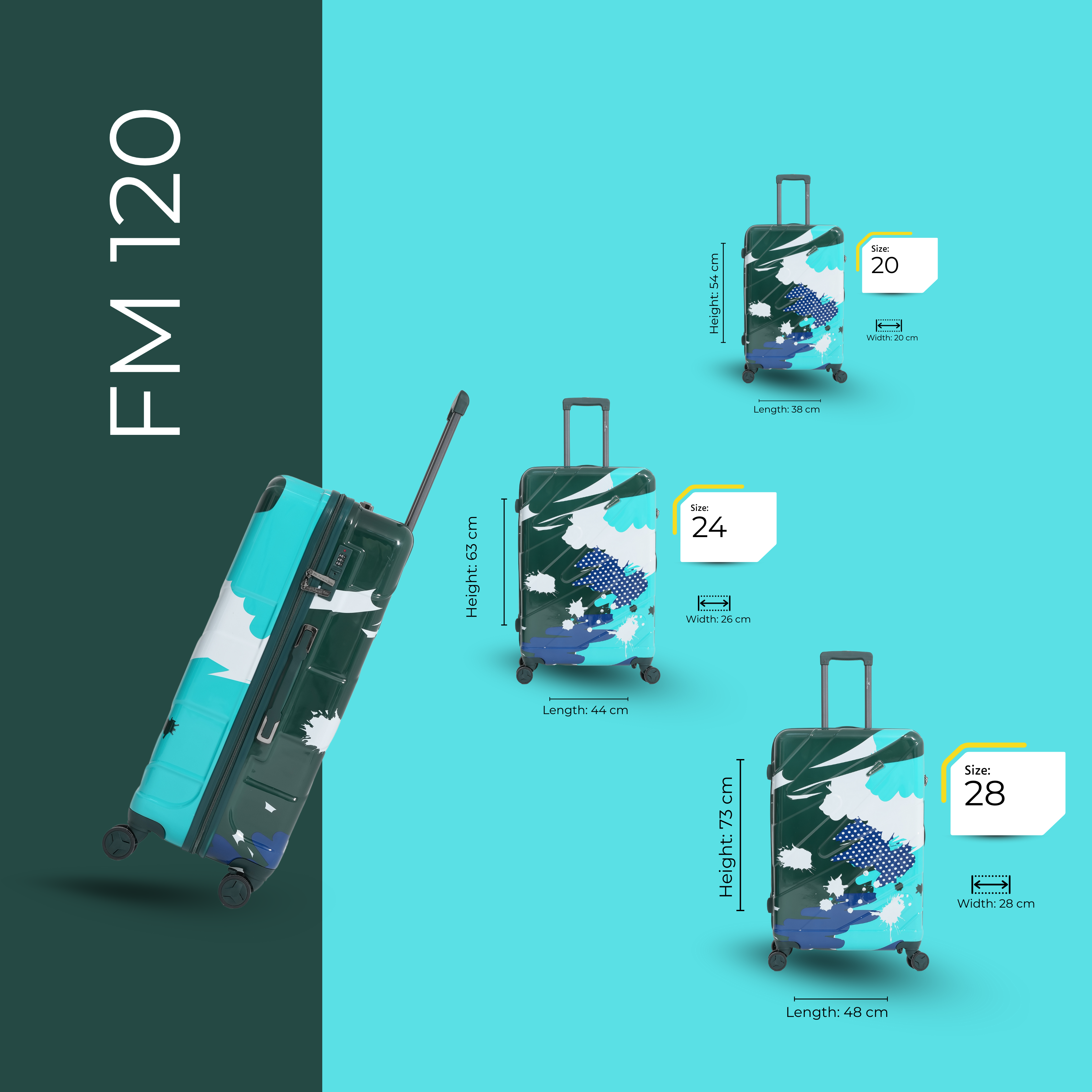 مجموعة حقائب سفر أمريكان رايدر إنفي الخضراء، مكونة من 3 قطع