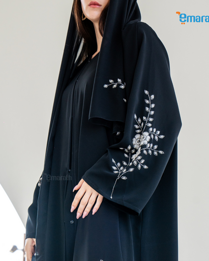 Elegant Floral Embroidered Abaya - Modest Stylish Design