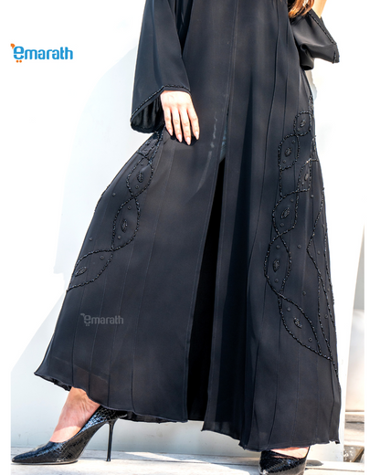 Black Abaya for Women - Stylish Modest Wear with Hand & Stone Work