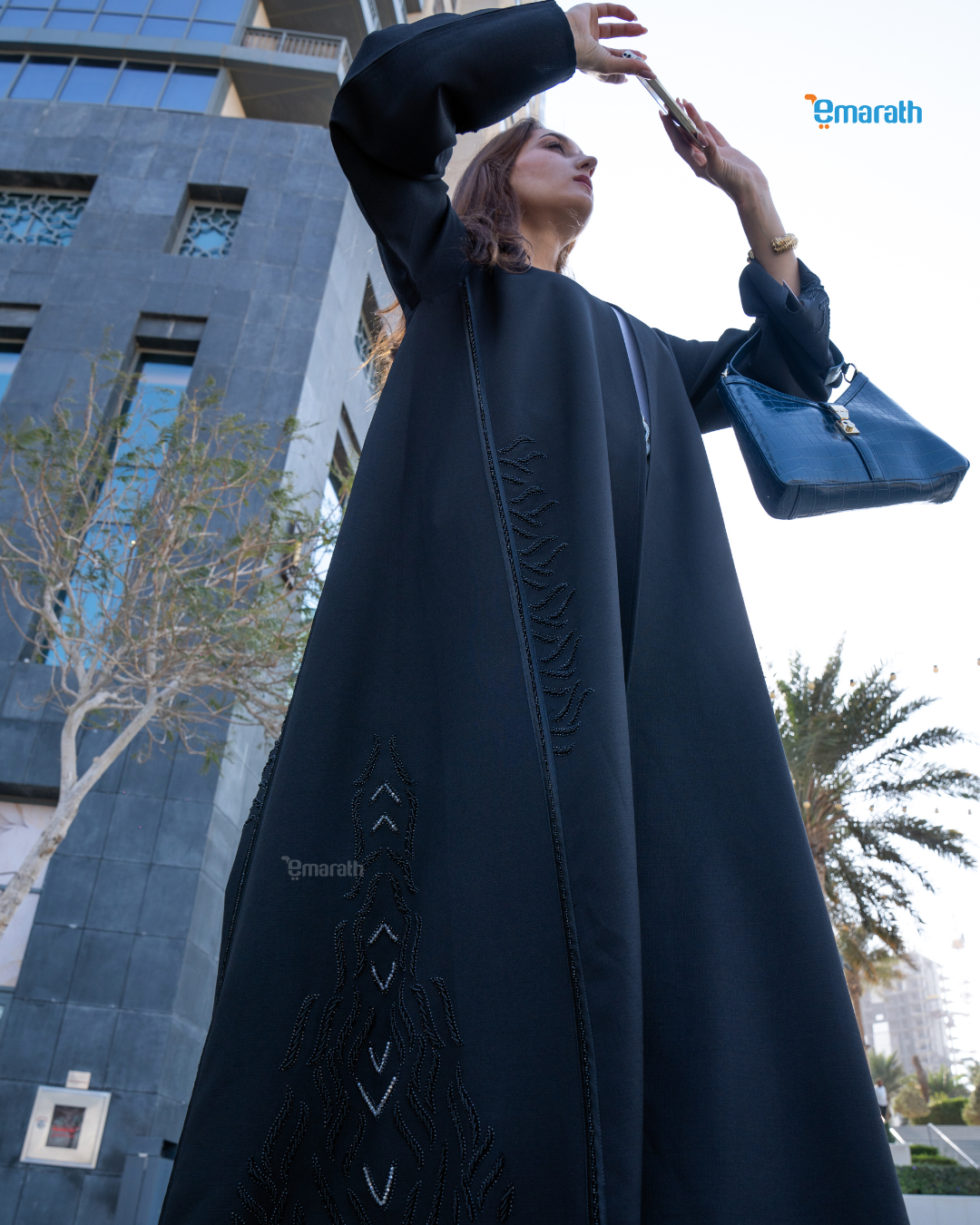 Premium Black Abaya for Women with Luxury Hand & Stone Work, Paipin & Elegant Detailing