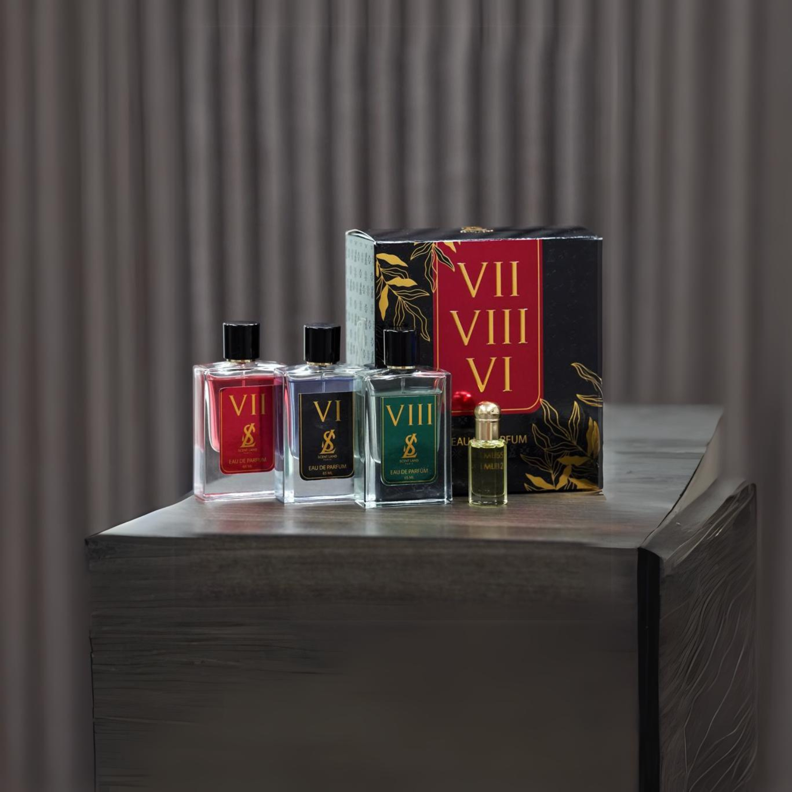 Discover the 786 Four-Piece Combo Perfume Set, featuring a selection of long-lasting unisex fragrances.