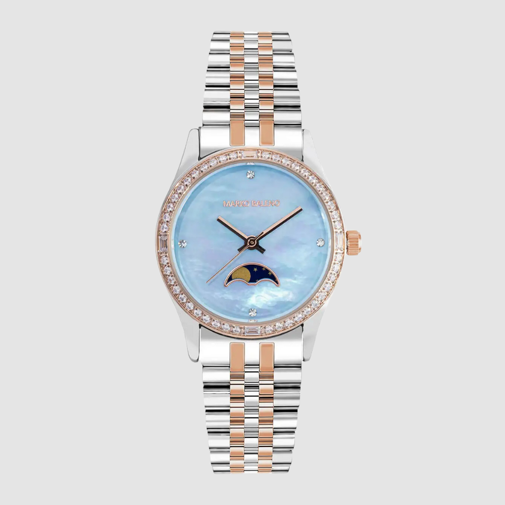 Explore the best women's watches with the MARKO BALENO LUNAA MB214-E.