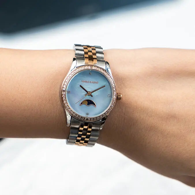 Explore the best women's watches with the MARKO BALENO LUNAA MB214-E.