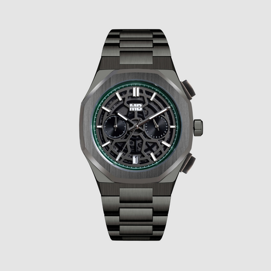 MARKO BALENO SKELETON GUNMETAL EDITION MB180-B MENS WATCH