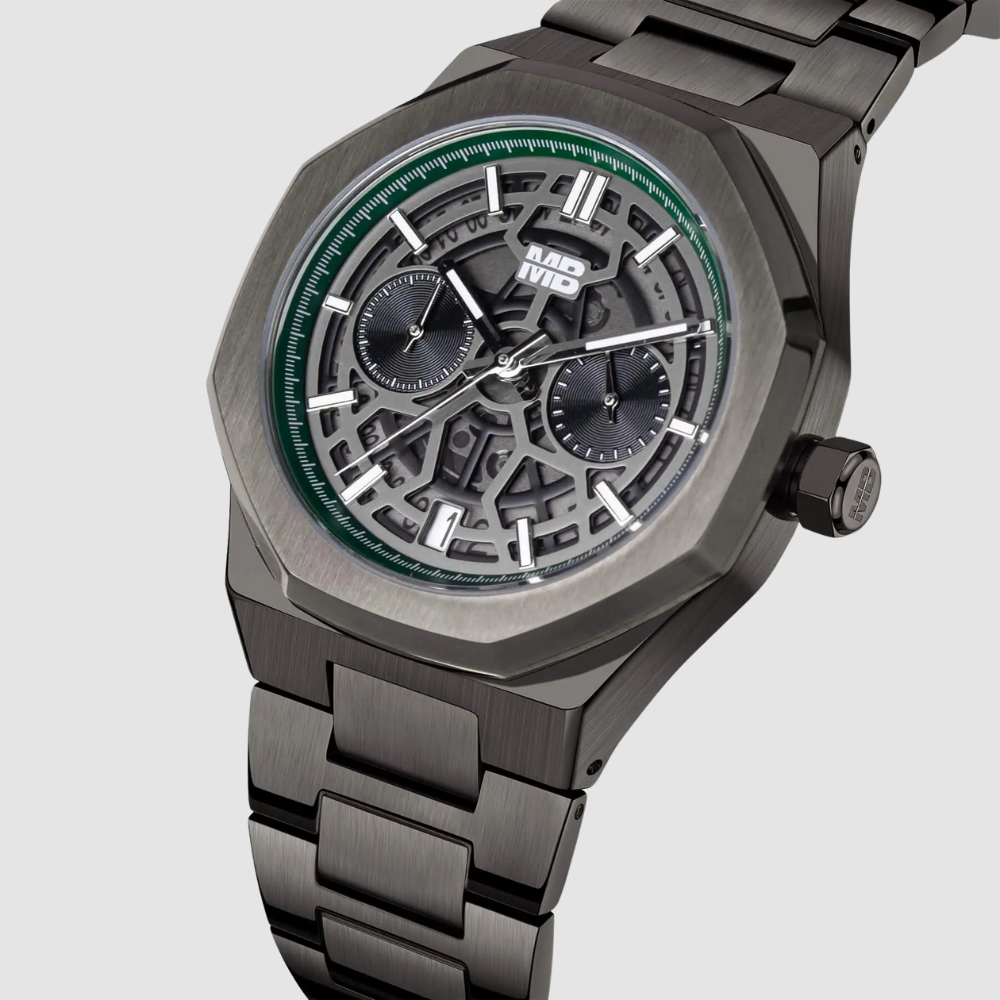 MARKO BALENO SKELETON GUNMETAL EDITION MB180-B MENS WATCH