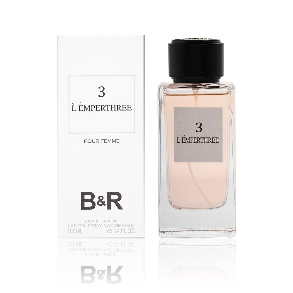 B&R L'Emperthère perfume bottle and packaging on a white background